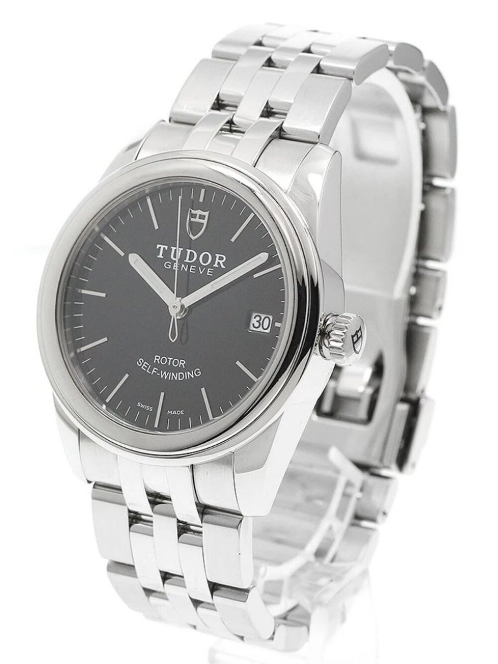 TUDOR Glamour 55000 Date Black Dial Automatic Men's Watch_957094